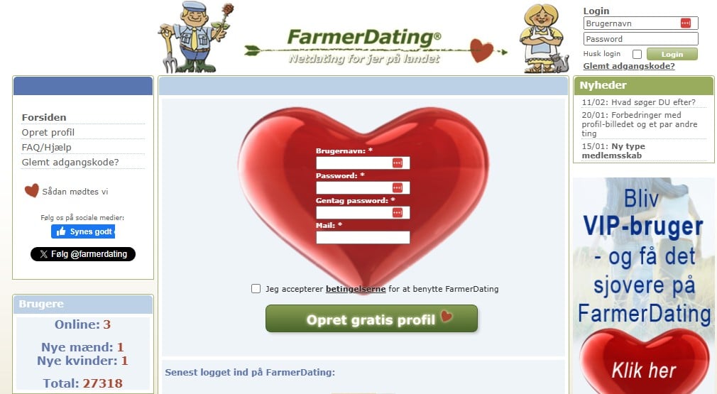 Farmer Dating forside