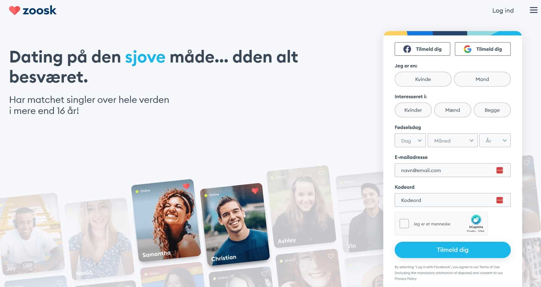 Zoosk Forside